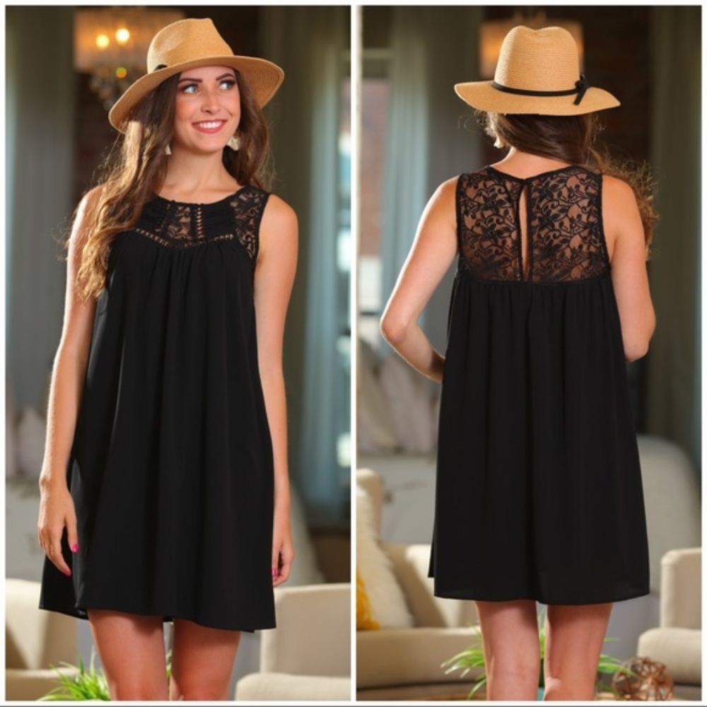 ❤️ Pretty Little Black Lace Dress - Picture 2 of 2